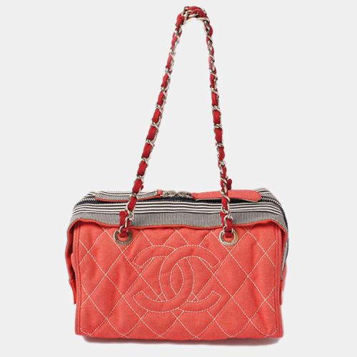 Quilted Denim Medium CC Chain Bowler Bag - Chanel - Modalova