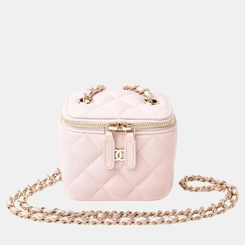 Light Quilted Grained Calfskin Mini Vanity Case - Chanel - Modalova