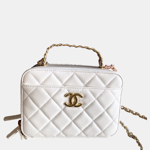Leather Interlocking CC Logo Pick Me Up Vanity Case - Chanel - Modalova