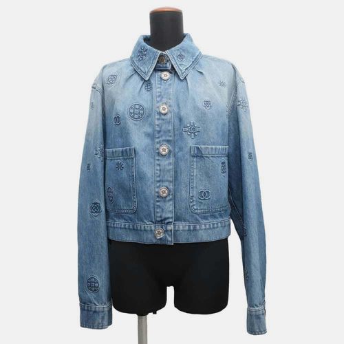 Cotton 100% Icon Denim Jacket Size 42 - Chanel - Modalova