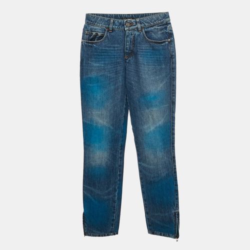 Spray Painted Denim Jeans S Waist 26" - Chanel - Modalova