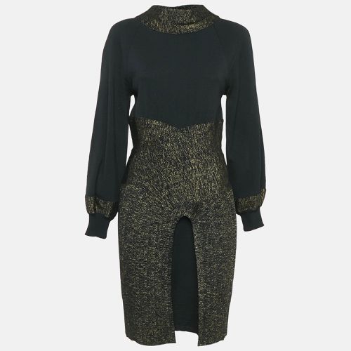 Wool Blend and Lurex Knit High Neck Midi Dress M - Chanel - Modalova