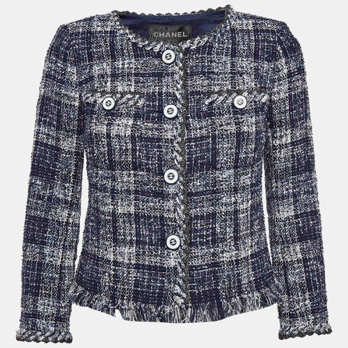 Chanel Blue Fringed Tweed Jacket S - Chanel - Modalova