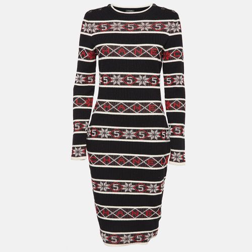 Stipe Pattern Rib Knit Bodycon Dress M - Chanel - Modalova