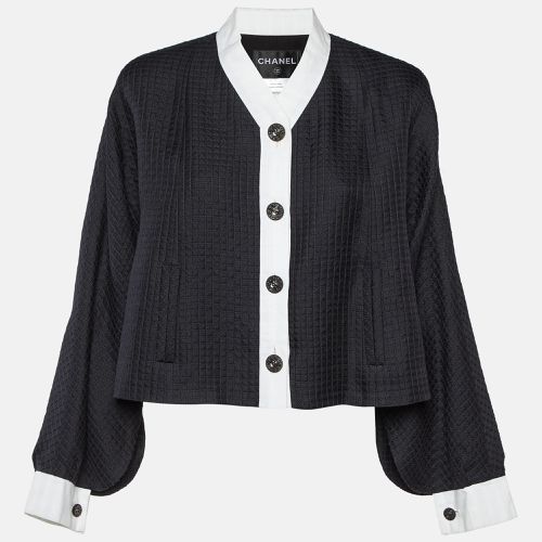 Silk & Cotton Button Front Jacket M - Chanel - Modalova