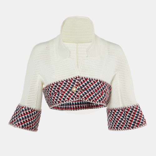 Mesh & Tweed Cropped Jacket M - Chanel - Modalova