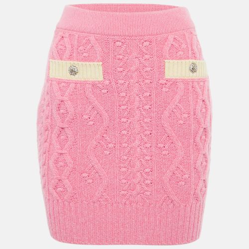Cashmere Cable Knit Pocket Front Mini Skirt S - Chanel - Modalova