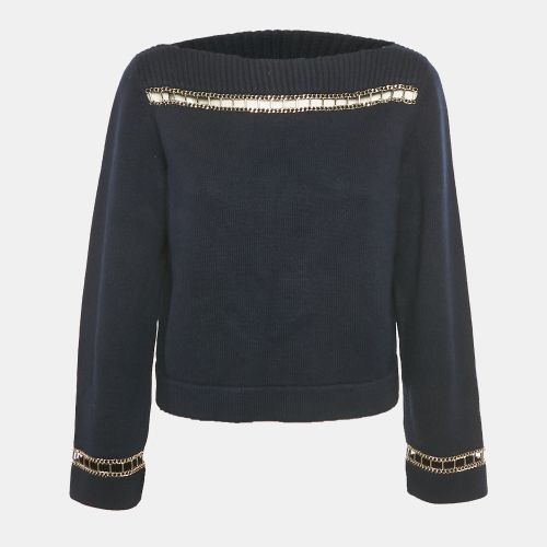Cut-Out Chain Cashmere Sweater S - Chanel - Modalova
