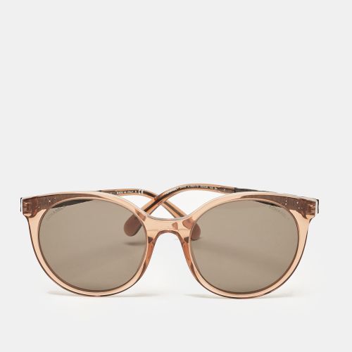 Bronze/Black 5440 Logo Metal Cat Eye Sunglasses - Chanel - Modalova