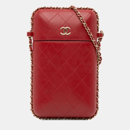 Lambskin CC Chain Around Phone Holder Bag - Chanel - Modalova