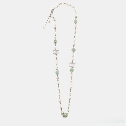 CC Faux Pearl Composite Tone Long Necklace - Chanel - Modalova