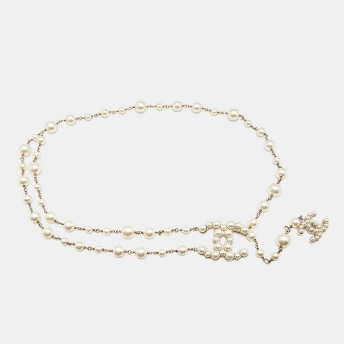 CC Faux Pearl Tone Belt - Chanel - Modalova