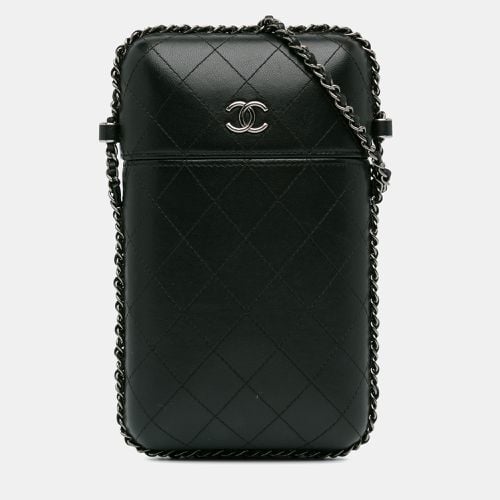 CC Quilted Lambskin Chain Around Phone Holder - Chanel - Modalova