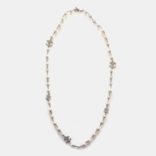 Crystal Pearl CC Long Necklace - Chanel - Modalova