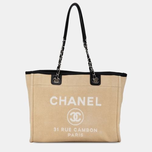 Brown Canvas Small Deauville Tote Bag - Chanel - Modalova