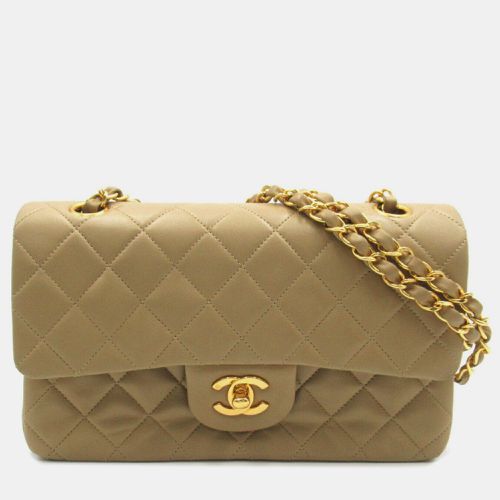 Lambskin Leather Small Classic Double Flap Shoulder Bag - Chanel - Modalova