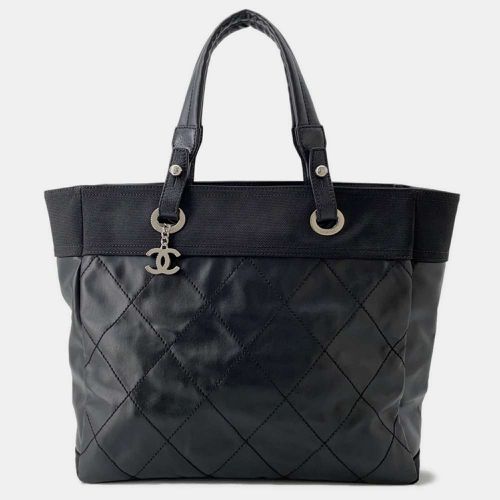 Leather Canvas Paris-Biarritz Tote Bag Size MM - Chanel - Modalova