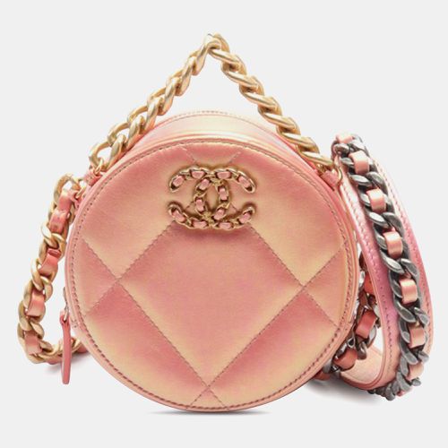 Leather Iridescent 19 Round Clutch with Chain - Chanel - Modalova