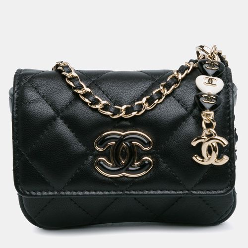 CC Lambskin Card Holder On Chain - Chanel - Modalova