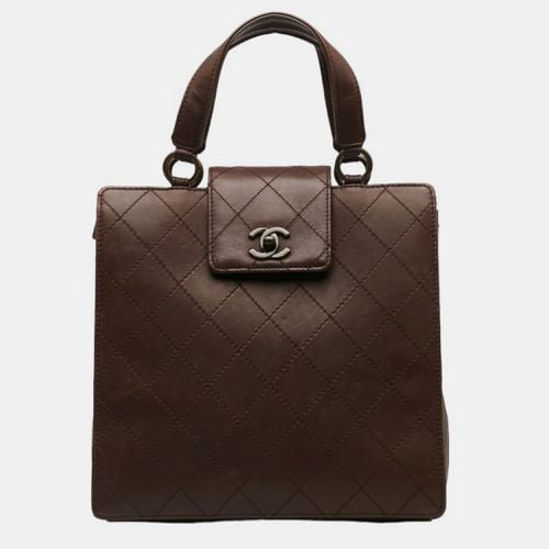 Leather Coco Mark Matelasse Handbag - Chanel - Modalova