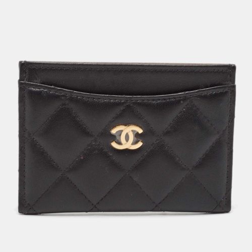 Quilted Leather CC Card Holder - Chanel - Modalova