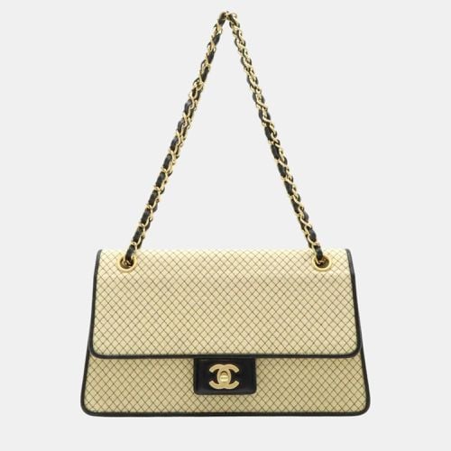 Cotton Jersey Enamel Micro Quilted Coco Mark Chain Shoulder Bag - Chanel - Modalova