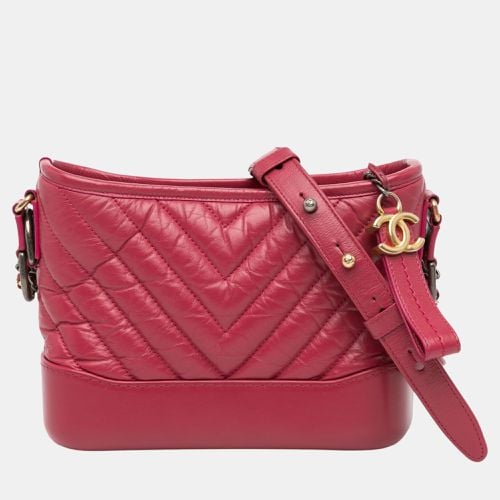 Small Chevron Aged Calfskin Gabrielle Crossbody Bag - Chanel - Modalova