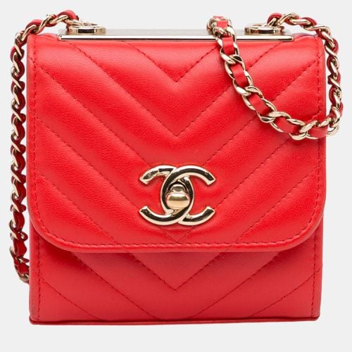 Mini Chevron Quilted Lambskin Trendy CC Chain Wallet - Chanel - Modalova