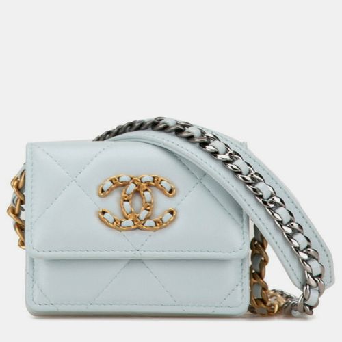 Light Lambskin Matelasse 19 Coco Mark Chain Wallet - Chanel - Modalova