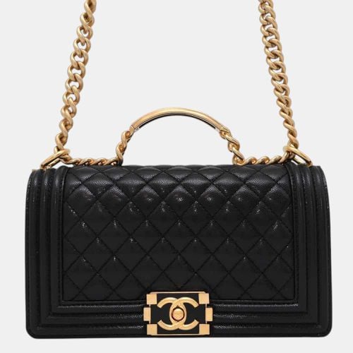 Caviar Leather Boy Top Handle Chain Shoulder - Chanel - Modalova