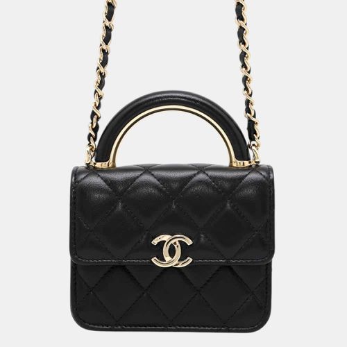 Lambskin Matelasse Top Handle Chain Shoulder Bag - Chanel - Modalova