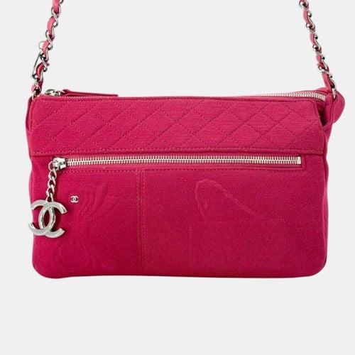 Cotton Matelasse Chain Shoulder Bag - Chanel - Modalova