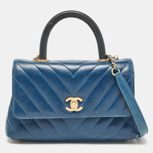 Quilted Leather and Lizard Mini Coco Top Handle Bag - Chanel - Modalova