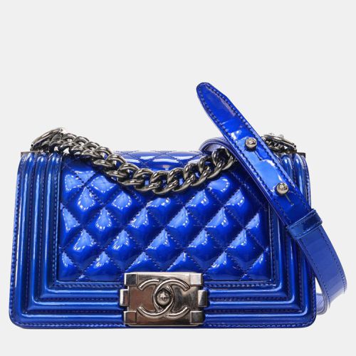 Small Quilted Metallic Patent Boy Flap - Chanel - Modalova