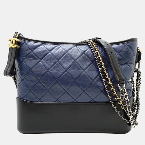 Lambskin Navy Gabrielle De Large Chain Shoulder Bag - Chanel - Modalova