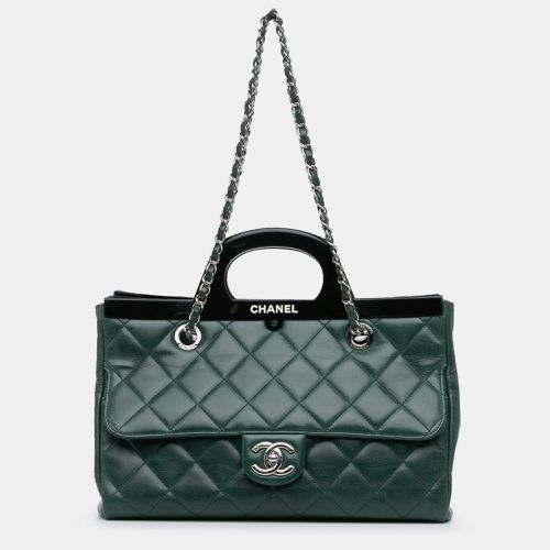 Small Glazed Calfskin CC Delivery Tote - Chanel - Modalova