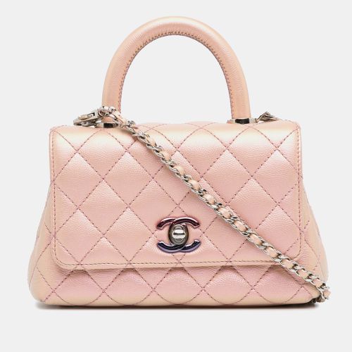 Leather Extra Mini Iridescent Caviar Coco Handle Bag - Chanel - Modalova