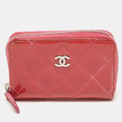 Quilted Patent Leather CC Zip Coin Purse - Chanel - Modalova