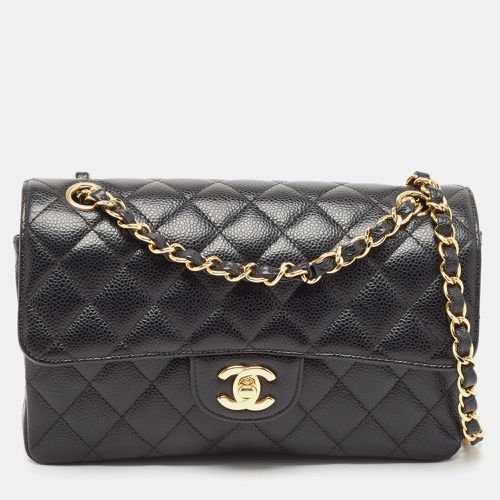 Quilted Caviar Leather Small Classic Double Flap Bag - Chanel - Modalova