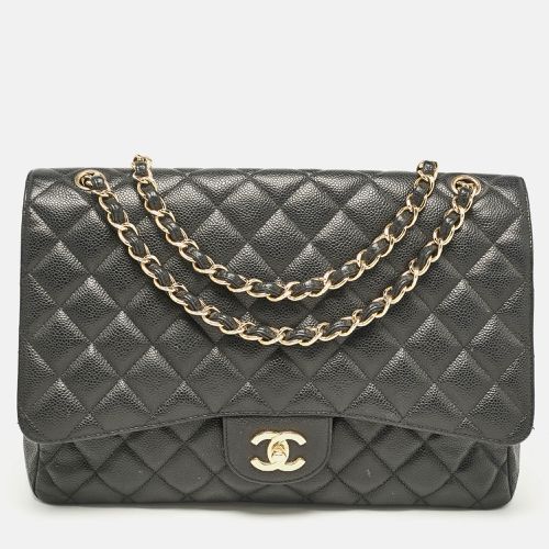 Quilted Caviar Leather Maxi Classic Single Flap Bag - Chanel - Modalova