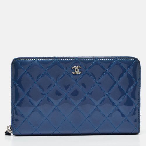 Quilted Patent Leather Classic Zip Around Wallet Organizer - Chanel - Modalova