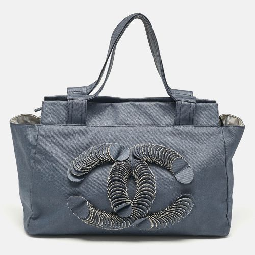 Chanel Blue Coated Denim Disc Tote - Chanel - Modalova