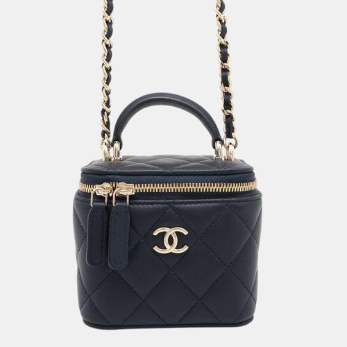 Navy Lambskin Matelasse Chain shoulder Bag - Chanel - Modalova