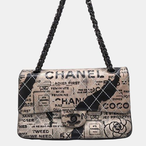 Print Matelasse Coco Mark Double Flap Chain Shoulder Bag - Chanel - Modalova