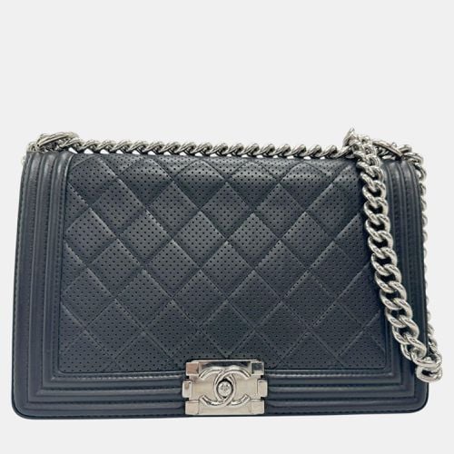 Leather Silver Boy Shoulder Bag - Chanel - Modalova