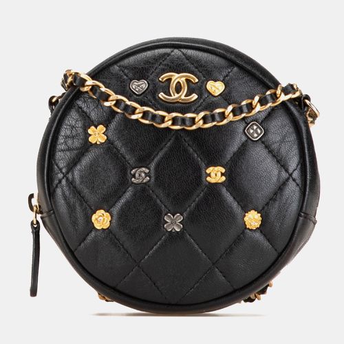 Quilted Lambskin Lucky Charms Round Clutch with Chain - Chanel - Modalova