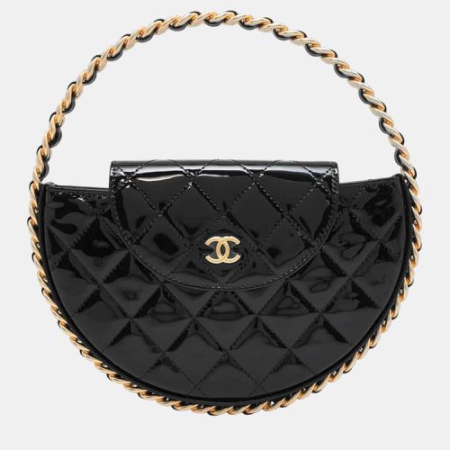 Chanel Black Enamel Hand Clutch Bag - Chanel - Modalova