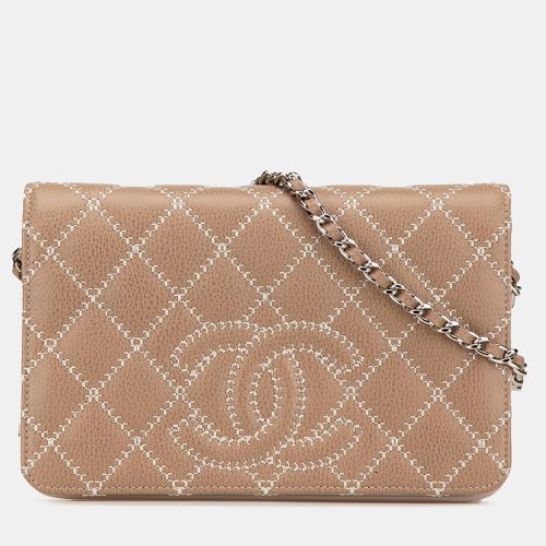 Quilted Calfskin Stitched CC Wallet on Chain - Chanel - Modalova