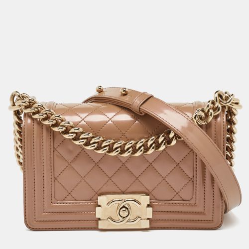 Quilted Patent Leather Small Boy Flap Bag - Chanel - Modalova