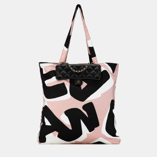 Pink Nylon and Leather Graffiti Foldable Shopping Tote Bag - Chanel - Modalova